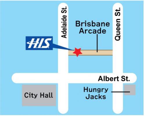 H.I.S. Brisbane Office Map